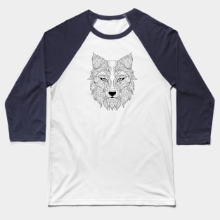 Abstract Wolf Vision: Dynamic Artistic Color Fusion Baseball T-Shirt